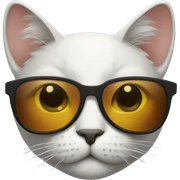 Cat with sunglasses sticker