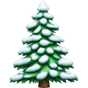 christmas tree with snow sticker