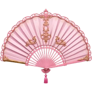 rococo pink fan sticker