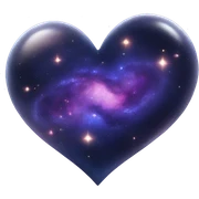 galaxy heart sticker