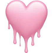 pastel pink dripping heart sticker