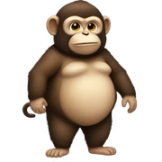 Fat monkey sticker