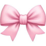Baby pink bow sticker