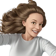 smiling girl with long hair sticker