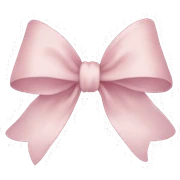 light pink bow sticker