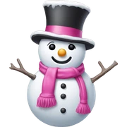pink snowman sticker