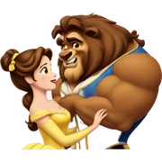 Belle and the beast sticker