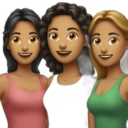 3 latin female friends sticker