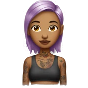 Girl with tattoos  sticker