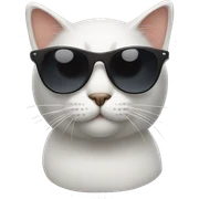 Cat with sunglasses sticker