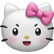 hello kitty with pink bow blowing a kiss sticker