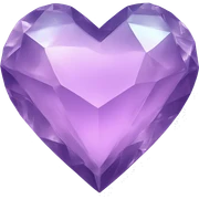 Crystal heart sticker