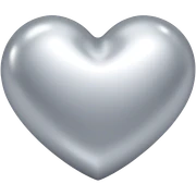 Silver Metalic y2k heart sticker