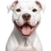 White pitbull sticker