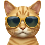 Cat with sunglasses sticker