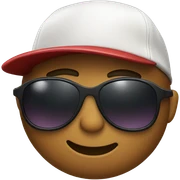 Baseball with sunglasses  sticker