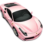 light pink ferrari  sticker