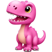 pink dinosaur  sticker