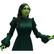 green skinned girl in dress sticker