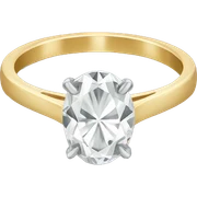 Oval diamond ring with gold band sticker