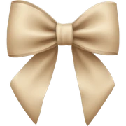 Beige bow sticker