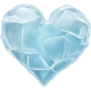 Heart made of ice sticker