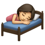 Brunette girl sleeping sticker