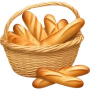 Basket of baguettes sticker