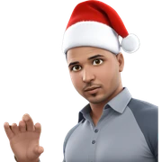 santa hat on solo male sticker