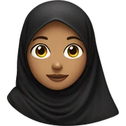 Girl with a black hijab sticker
