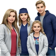 smiling girls with boys around sticker
