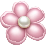 Pearl light pink flower sticker