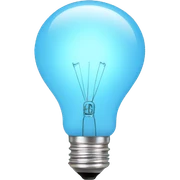 pastel blue light bulb sticker