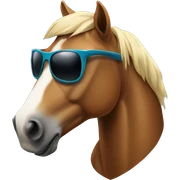 horse with sunglasses sticker