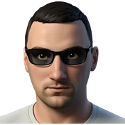 portrait of a stylish man sticker