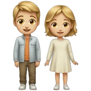 Toddler brother and sister sticker
