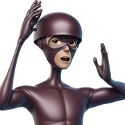 boy in helmet portrait sticker