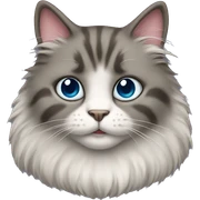 Fluffy cat sticker
