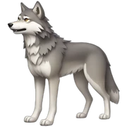 full body wolf sticker