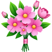 pink flower bouquet sticker