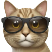 Cat with sunglasses sticker