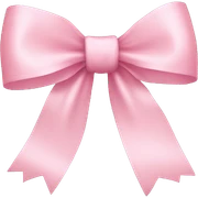 light pink ribbon bow sticker