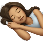 Brunette girl sleeping sticker