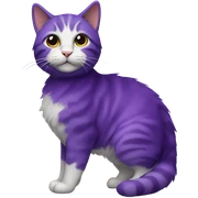 purple cat sticker
