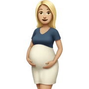 White pregnant woman  sticker