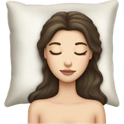 sleeping beauty brunette white girl with a silk pillow sticker