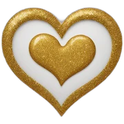 Glitter heart  sticker
