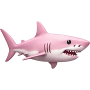 pastel pink shark sticker
