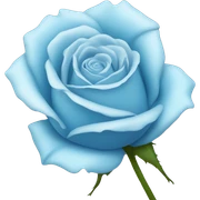 Pastel blue rose sticker