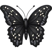 Black lace butterfly sticker